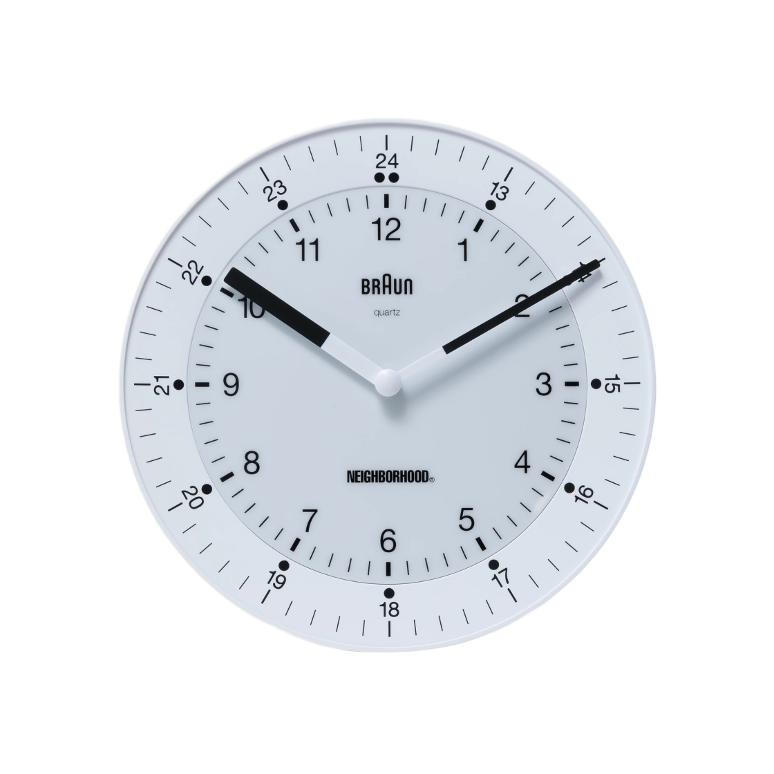 네이버후드 x 브라운 BC06 벽시계 화이트(Neighborhood x Braun BC06 Wall Clock White)