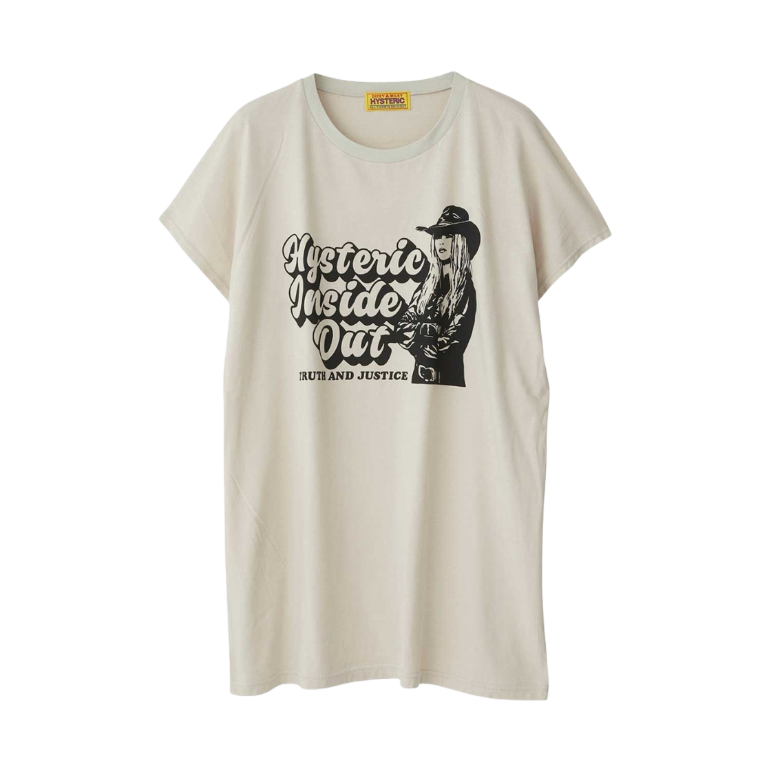 (W) 히스테릭 글래머 인사이드 아웃 티셔츠 베이지((W) Hysteric Glamour Inside Out T-Shirt Beige) - 1
