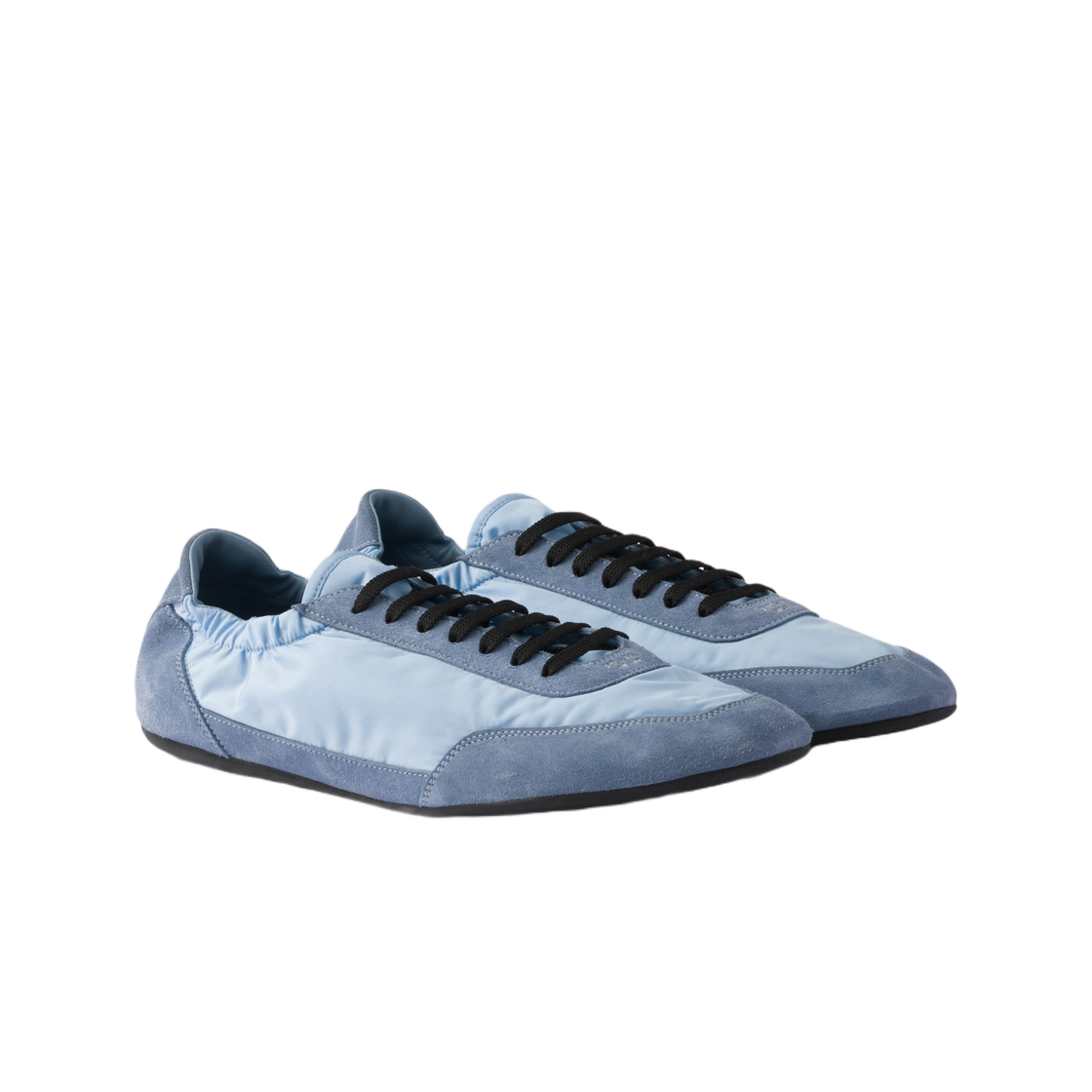 프라다 컬랩스 리나일론 앤 스웨이드 엘라스티사이즈드 스니커즈 라이트 블루(Prada Collapse Re-Nylon and Suede Elasticized Sneakers Light Blue) - 2