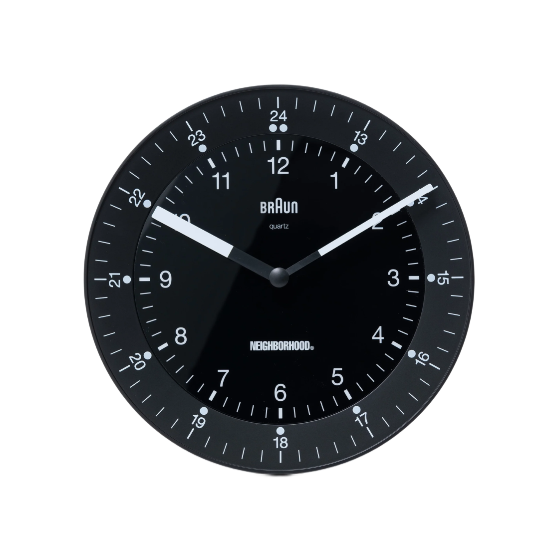 2511852N-AC02 Neighborhood x Braun BC06 Wall Clock Black