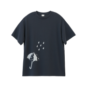 Isummerly Rainy T-shirt-Deep Navy