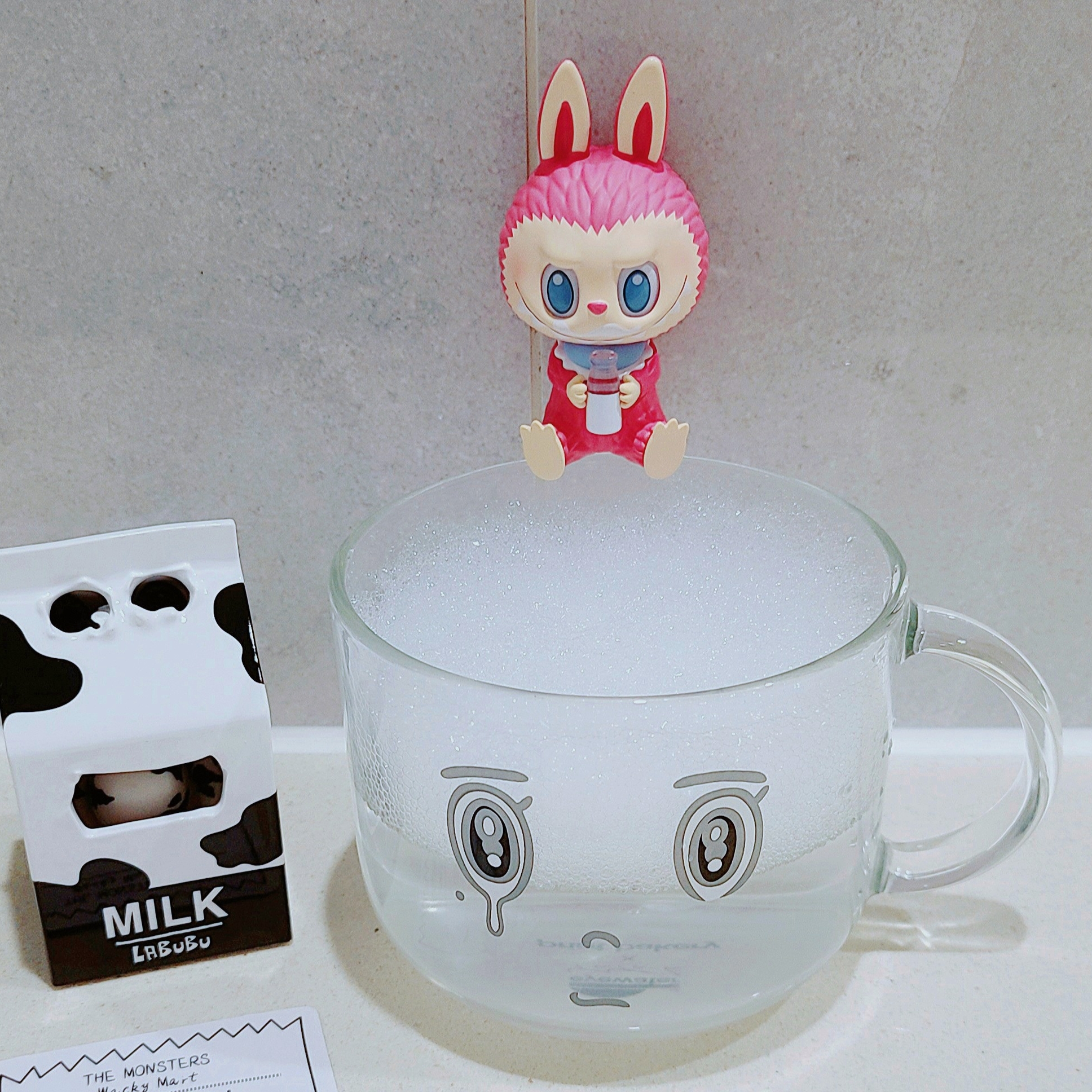 Pop Mart Labubu The Monsters Wacky Mart Series Figures Milk (Opened Case), [3% 적립] Yuya Hashizume Cereal Mug 착용 스타일 - 1