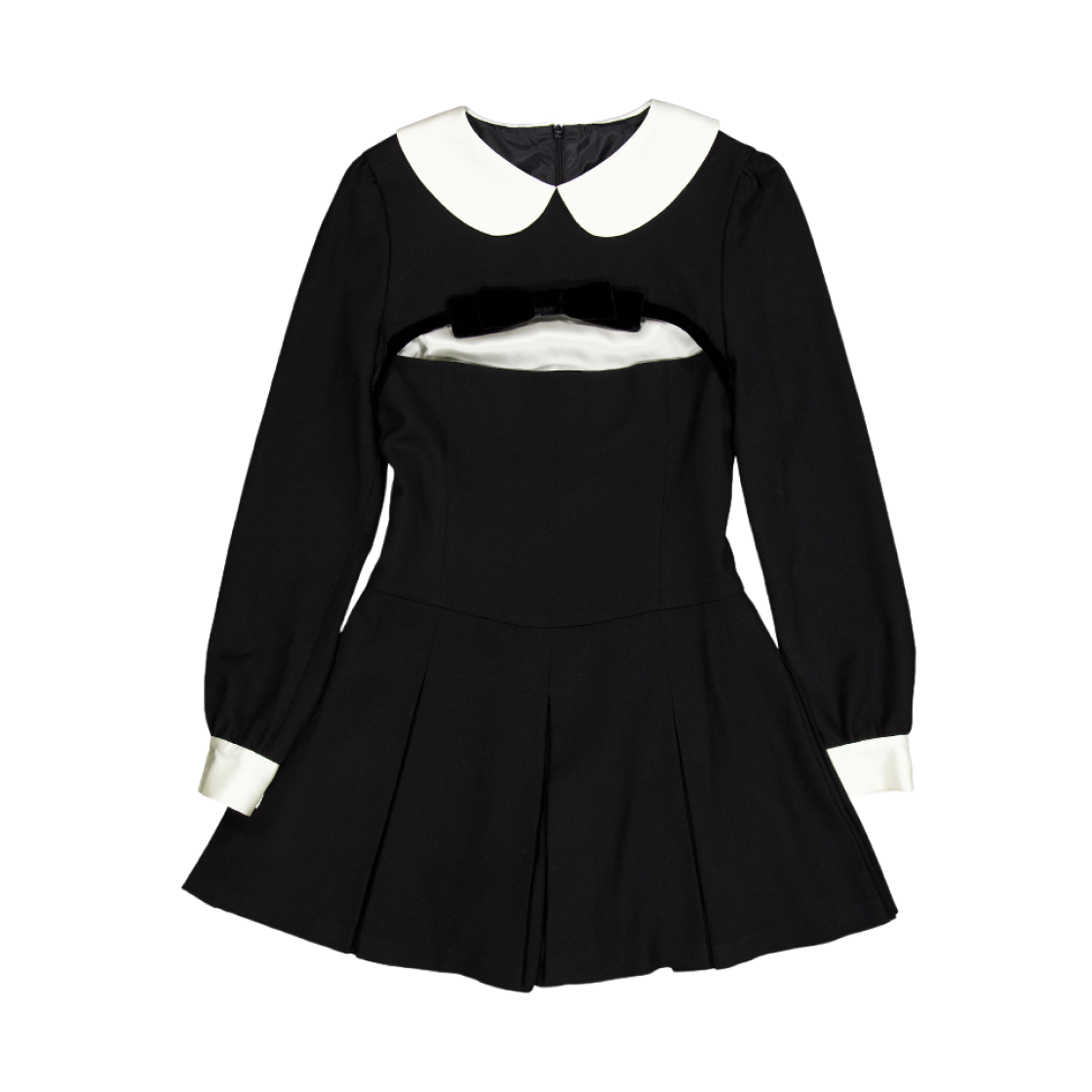 페르트 발레리 울 & 실크 롬퍼 드레스 블랙(Pehrt Valerie Wool & Silk Romper Dress Black)