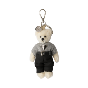 Prada Teddy Bag Charm With Metal Ring White