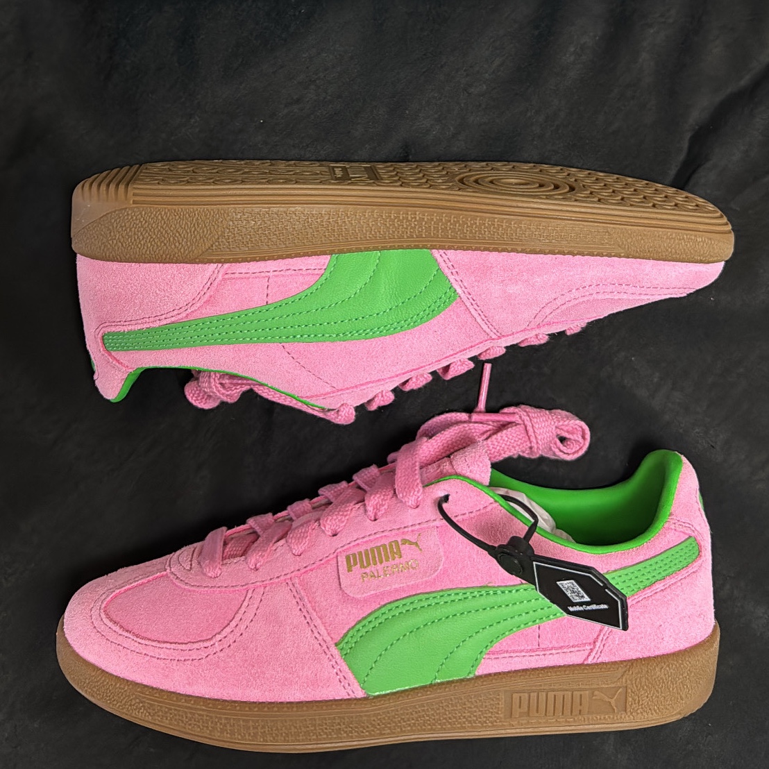 Puma Palermo Special Pink Delight Green 착용 스타일