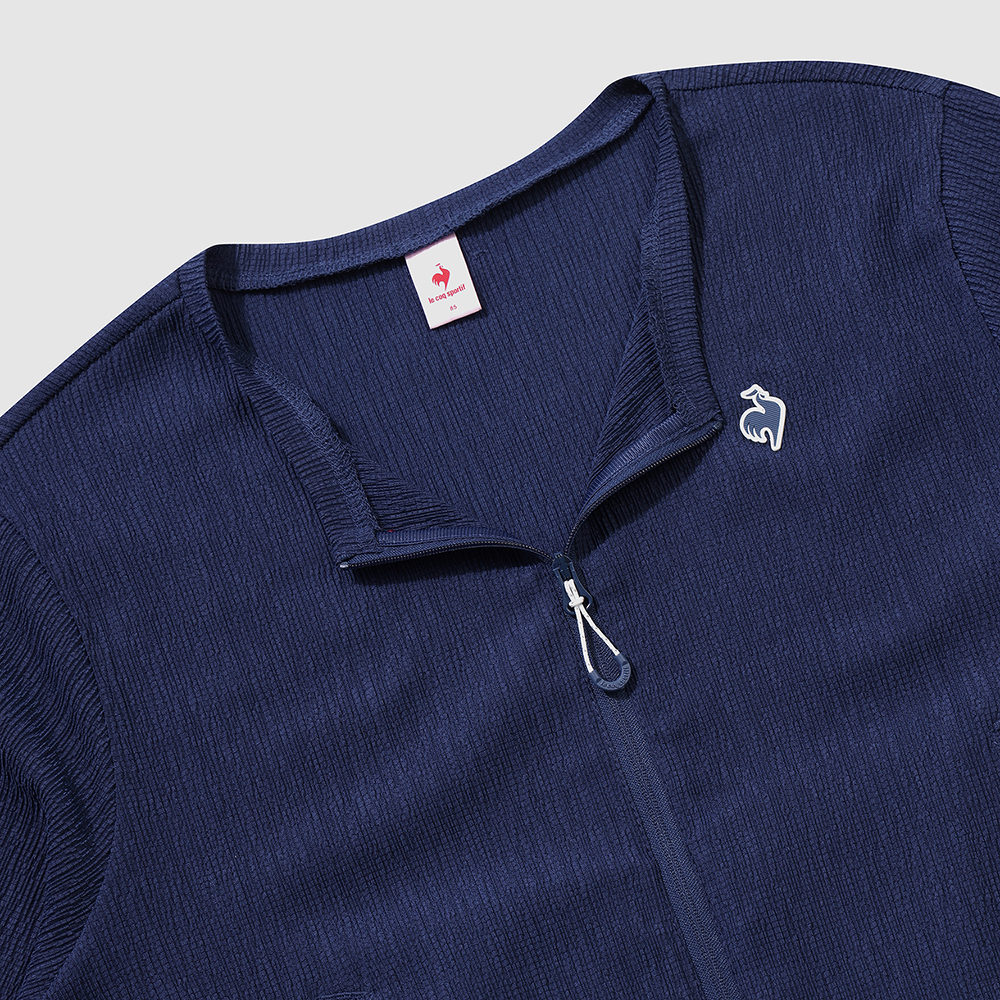 르꼬끄 스포르티브 여성 플리츠 자켓 - 네이비(QQ222OJK52)(le coq sportif Womens Pleated Long-Sleeve Zip-Up Light Navy) - 5