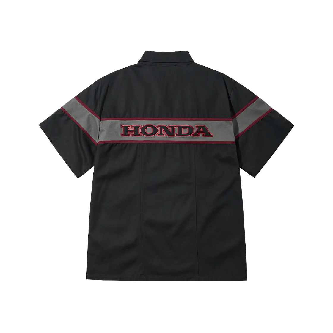 Honda Half Sleeve Zip Up Shirt Charcoal