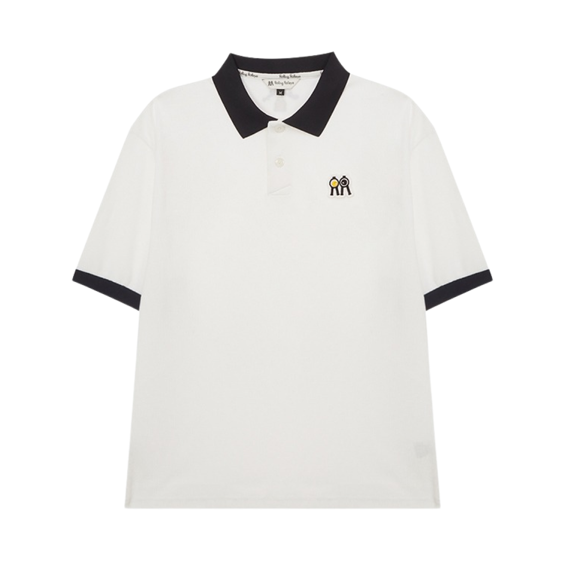 롤링 롤라이 레드 빅로고 패치 폴로 셔츠 화이트(Rolling Rolleye Red Big Logo Patch Polo Shirt White) - 1