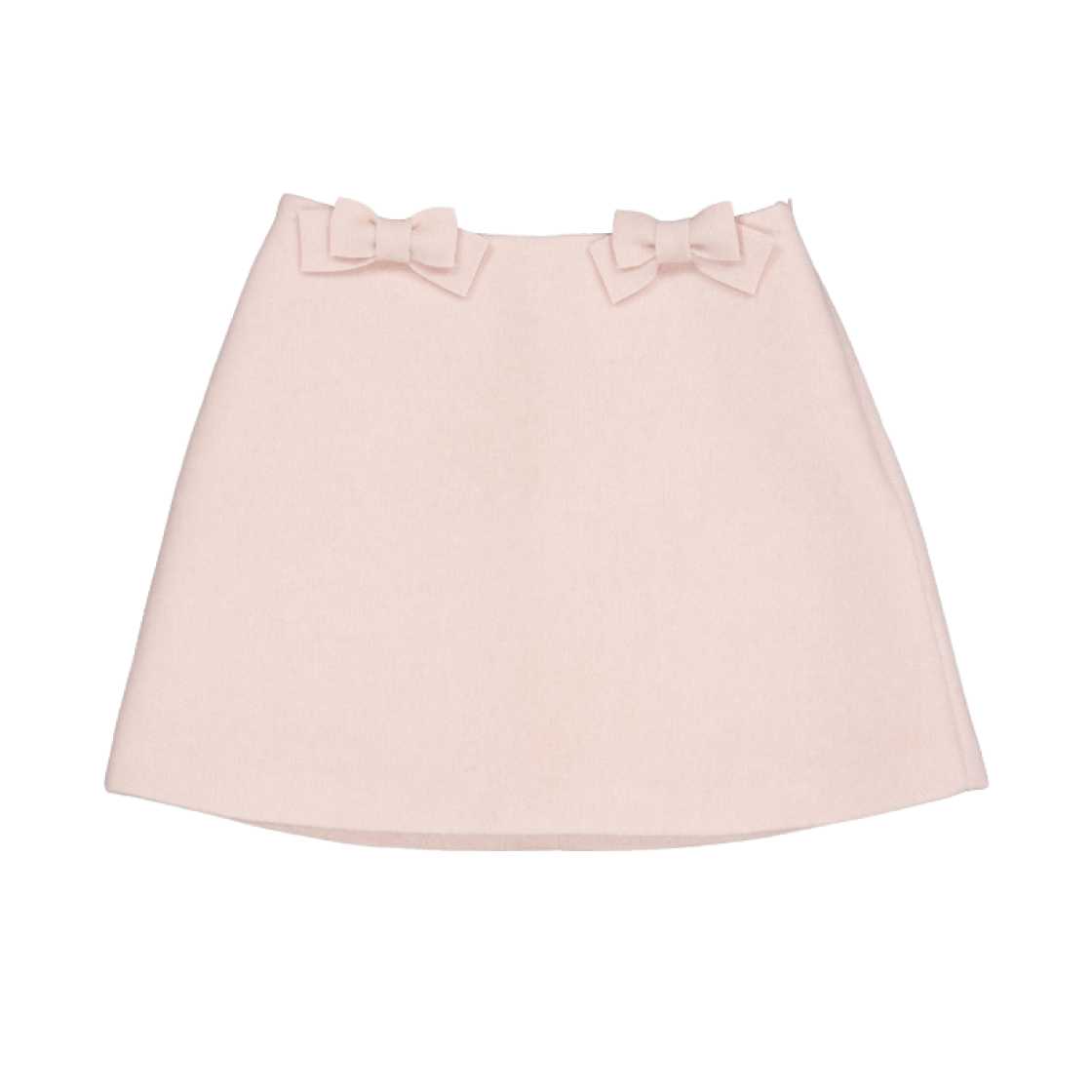 페르트 더블 리본 울 미니 스커트 라이트 핑크(Pehrt Double Ribbon Wool Mini Skirt Light Pink)