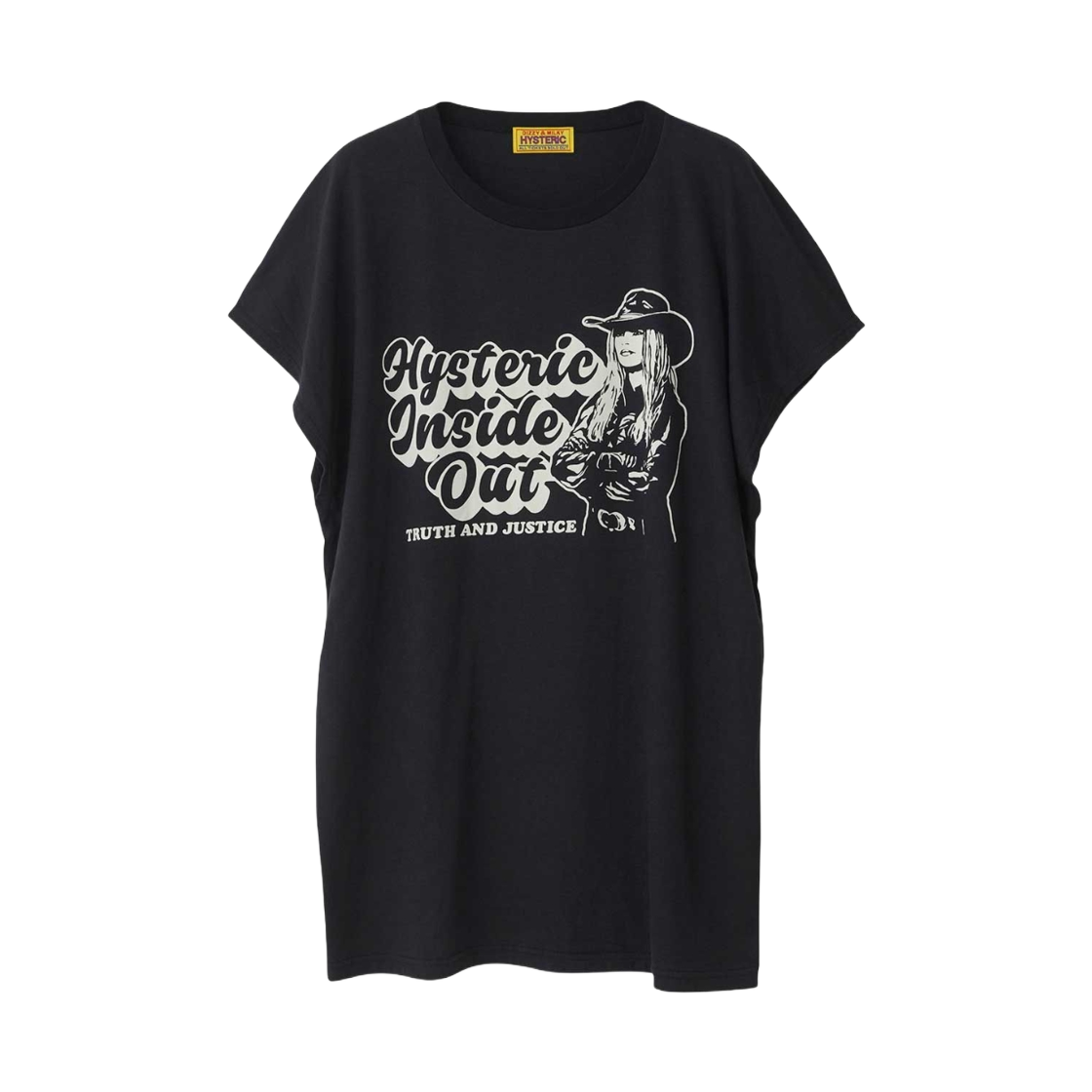 (W) 히스테릭 글래머 인사이드 아웃 티셔츠 블랙((W) Hysteric Glamour Inside Out T-Shirt Black) - 1