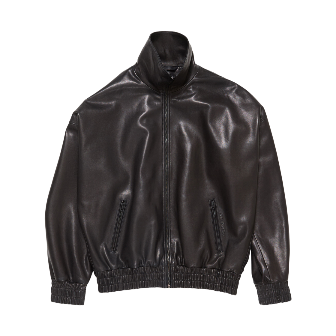 A70201-900 (W) Acne Studios Leather Jacket Black