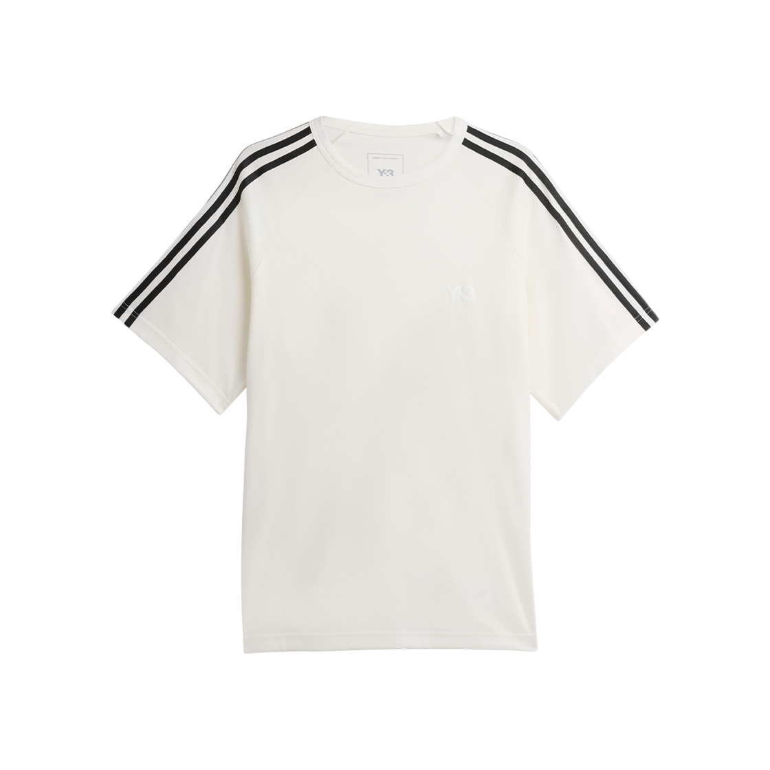 JY8187 Y-3 3-Stripes Short Sleeve T-Shirt White