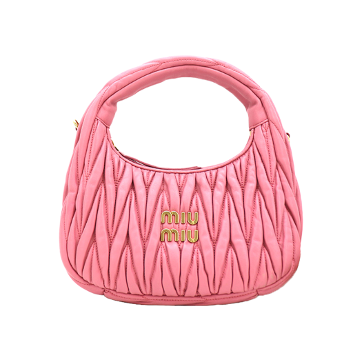 ITJFMR6FSH3B Miu Miu Wander Matelasse Nappa Mini Hobo Bag 5BC125