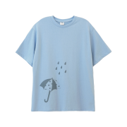 Isummerly Rainy T-shirt-Light Blue