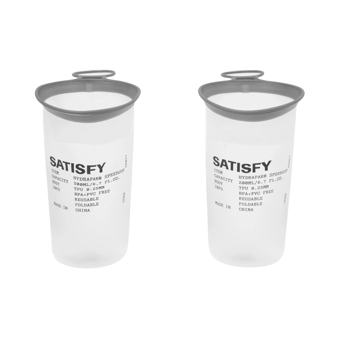 새티스파이 하이드라팩 스피드컵 트랜스패런트 (2개입)(Satisfy Hydrapak Speedcup Transparent (2 Pack))