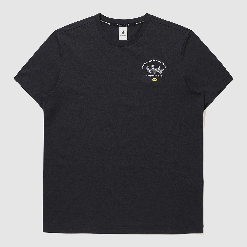 르꼬끄 스포르티브 르꼬끄X275C 유니 루스터 반팔티 - 블랙(QQ323XRS71)(le coq sportif LCS x 275c Collaboration Unisex small graphic t-shirts Black) - 2