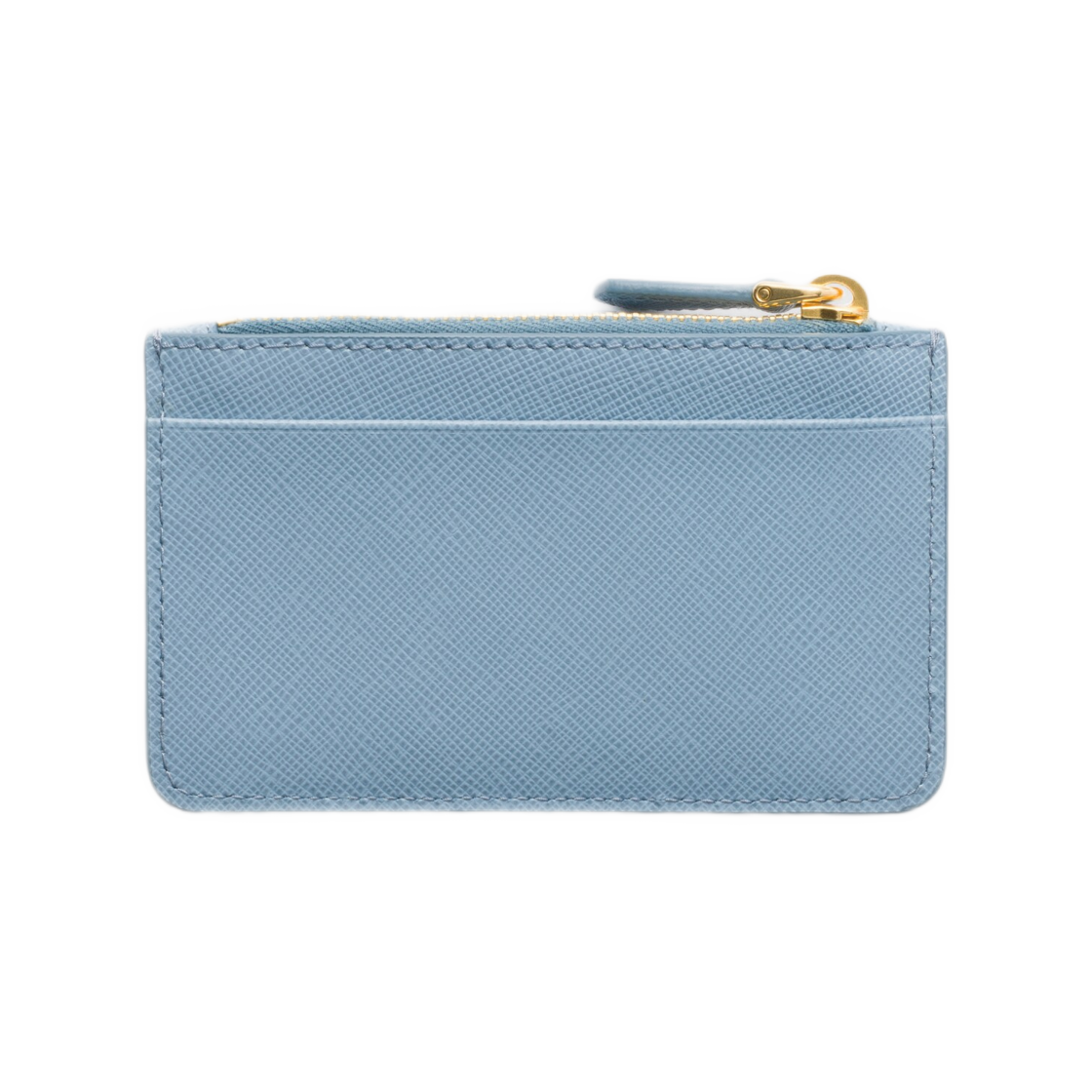 프라다 사피아노 앤 스무스 레더 카드 홀더 아스트랄 블루(Prada Saffiano and Smooth Leather Card Holder Astral Blue) - 2
