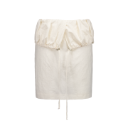 PEYOTE Pumpkin Layered Midi Skirt Ivory