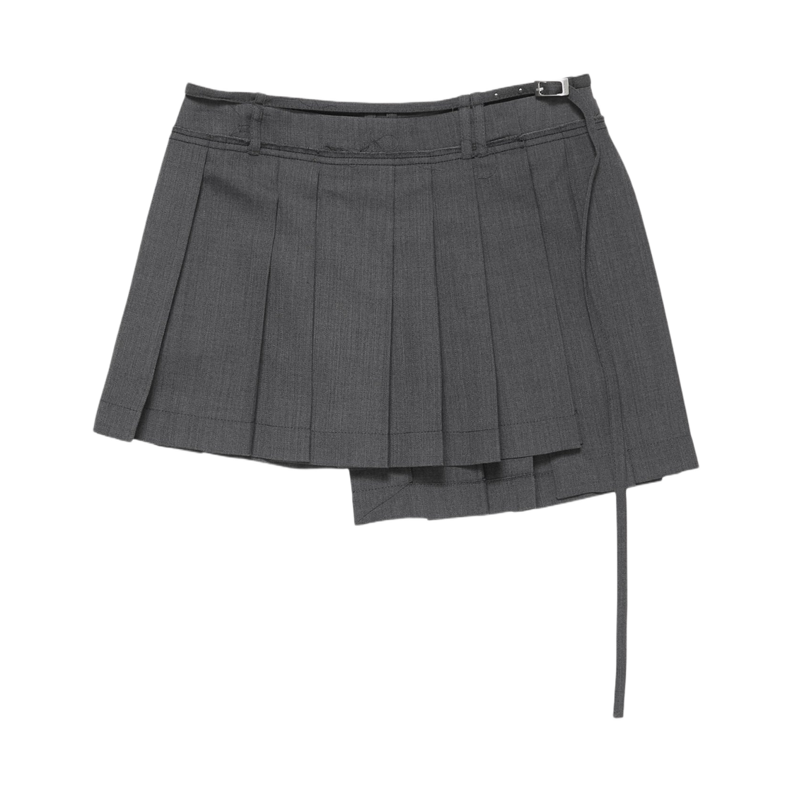 AF0473-AA3 (W) Acne Studios Pleated Skirt Dark Grey