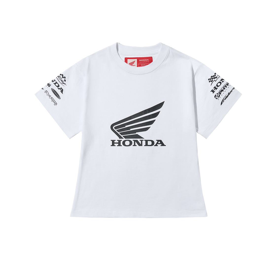 혼다 우먼즈 윙 콜렉터 로고 숏 술리브 화이트