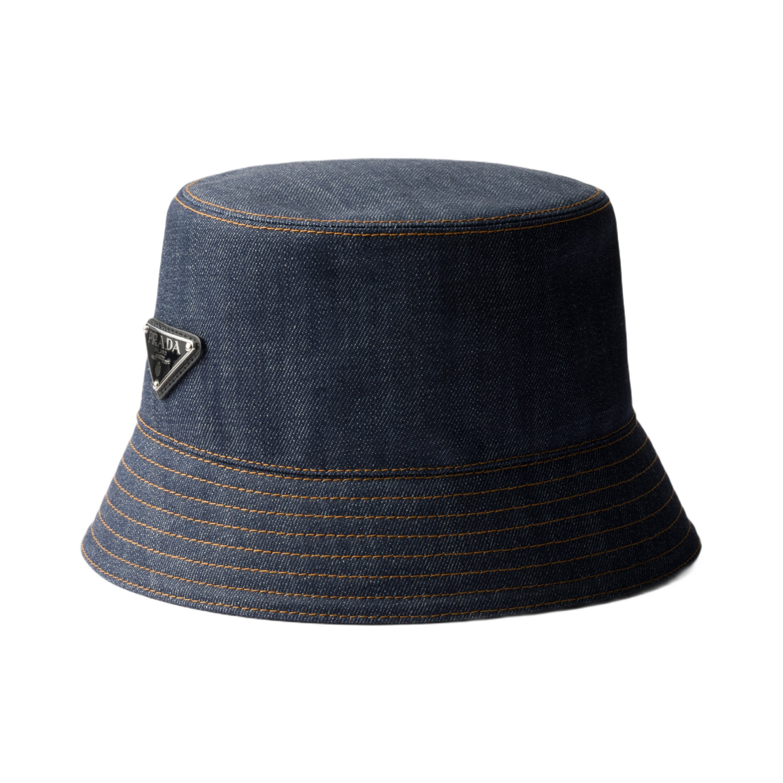 2HC137-15C7-F0008 Prada Selvedge Denim Bucket Hat Navy