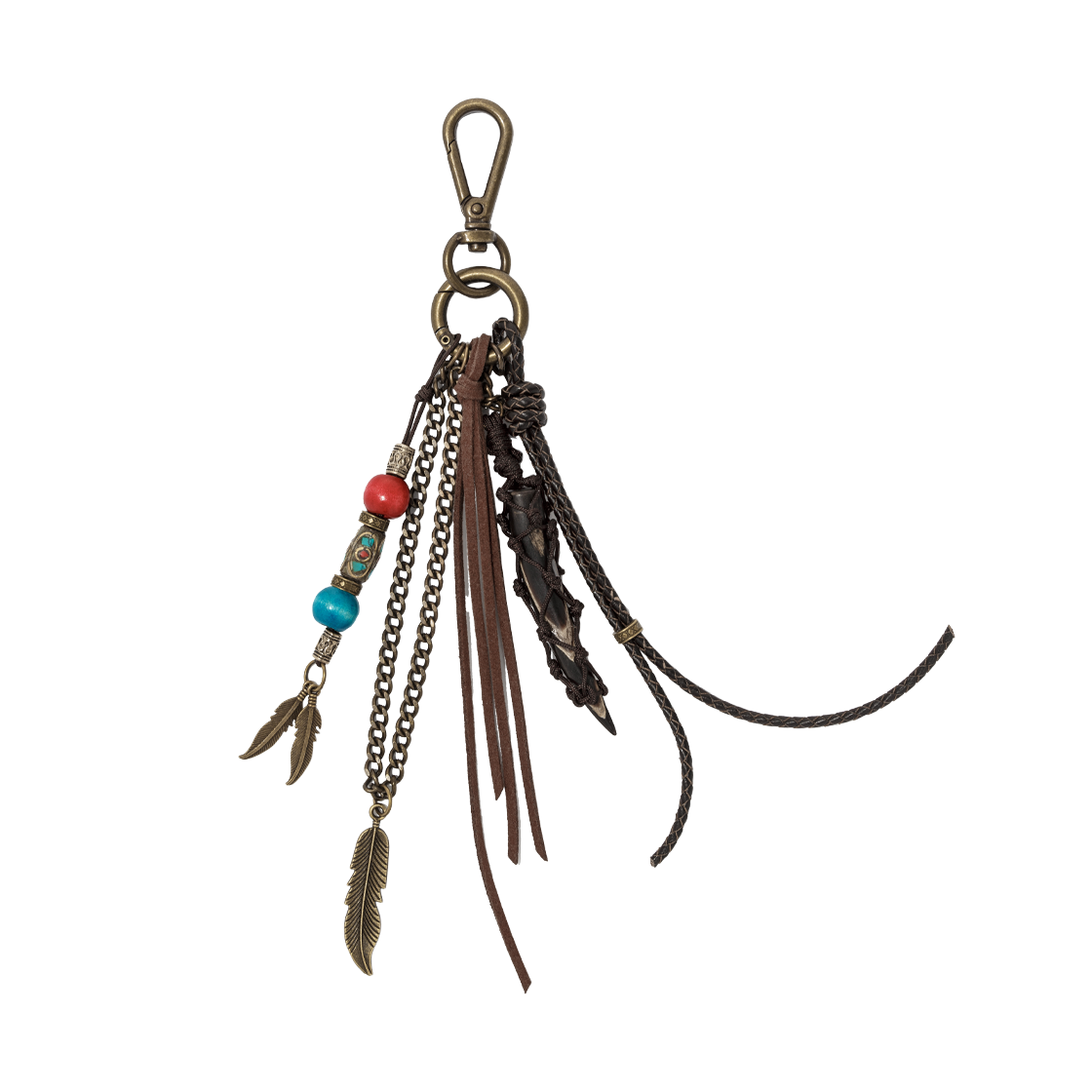 쎄르페 카우 혼 토템 히피 키링(SSERPE Cow Horn Totem Hippie Keyring)