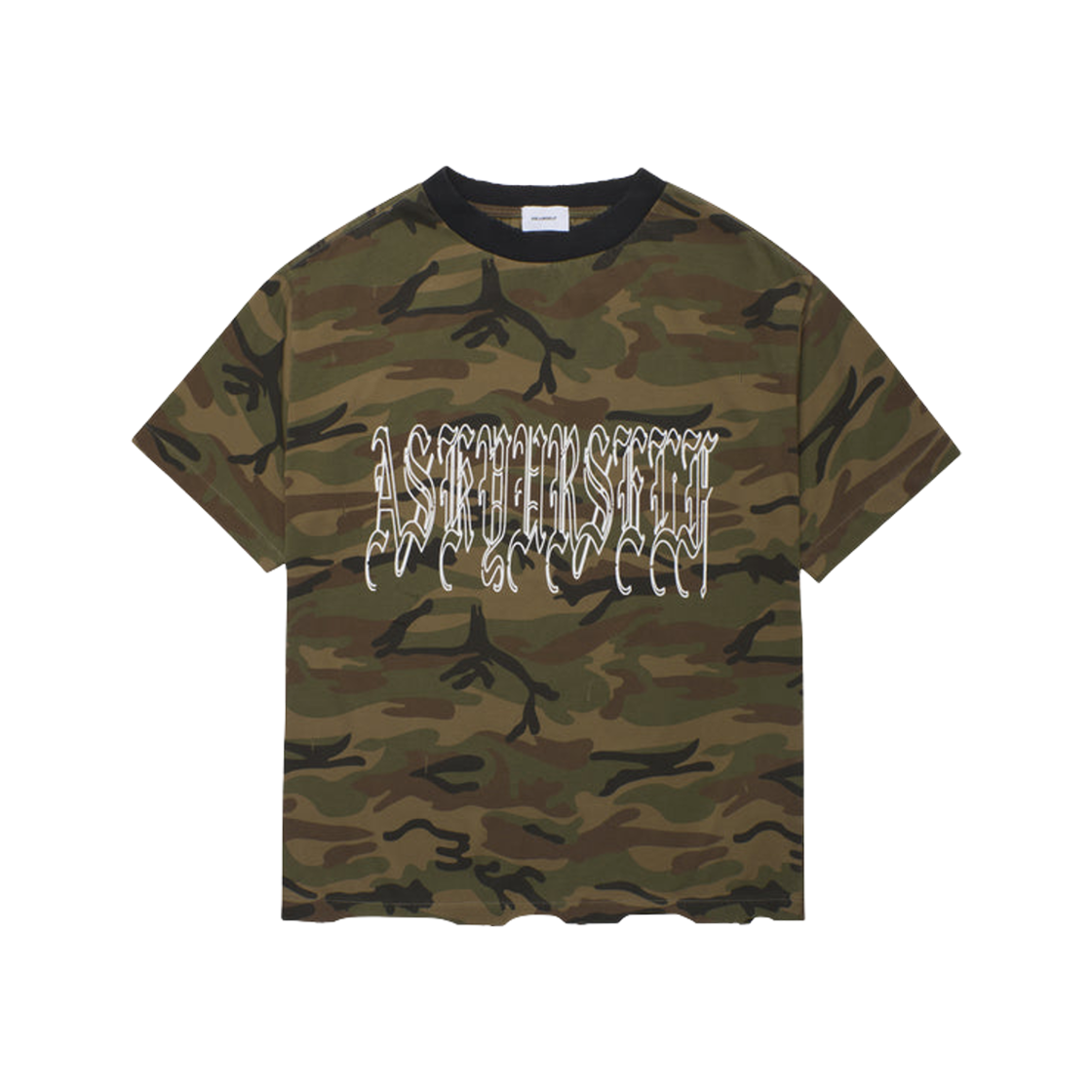 V17010103-066-P05 Askyurself Goth Logo T-Shirt Woodland Camo