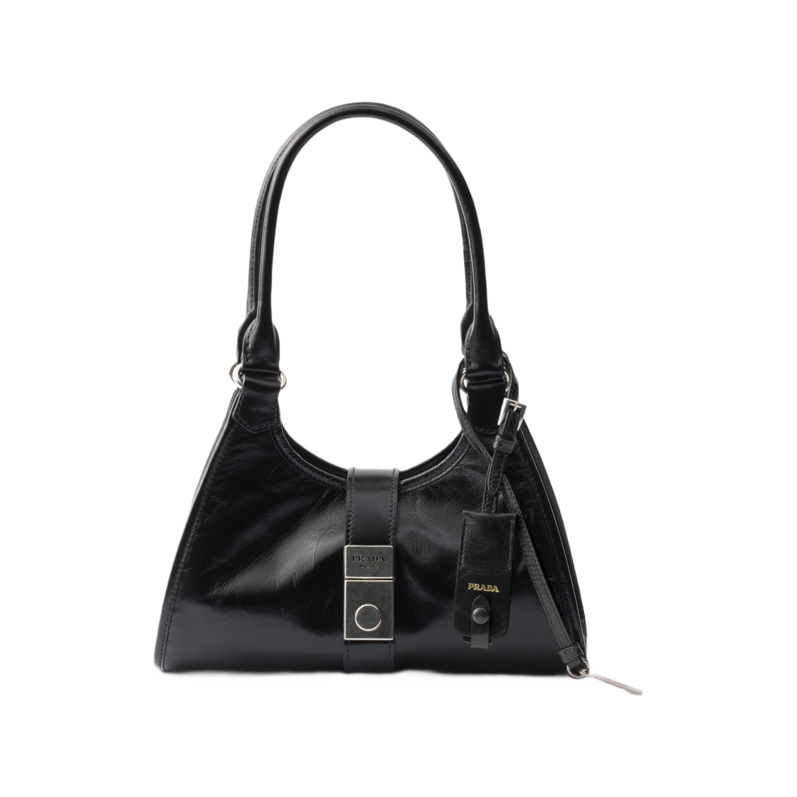 1BG580-2CYR-F0002 Prada Small Leather Tote Bag Black