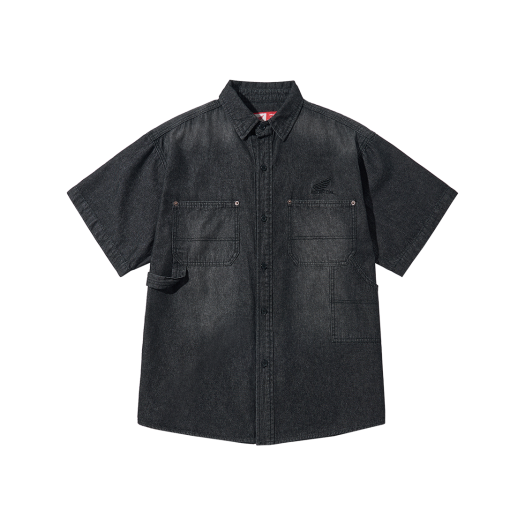 HFM1DS301ABK Honda Denim Carpenter Half Sleeve Shirt Black