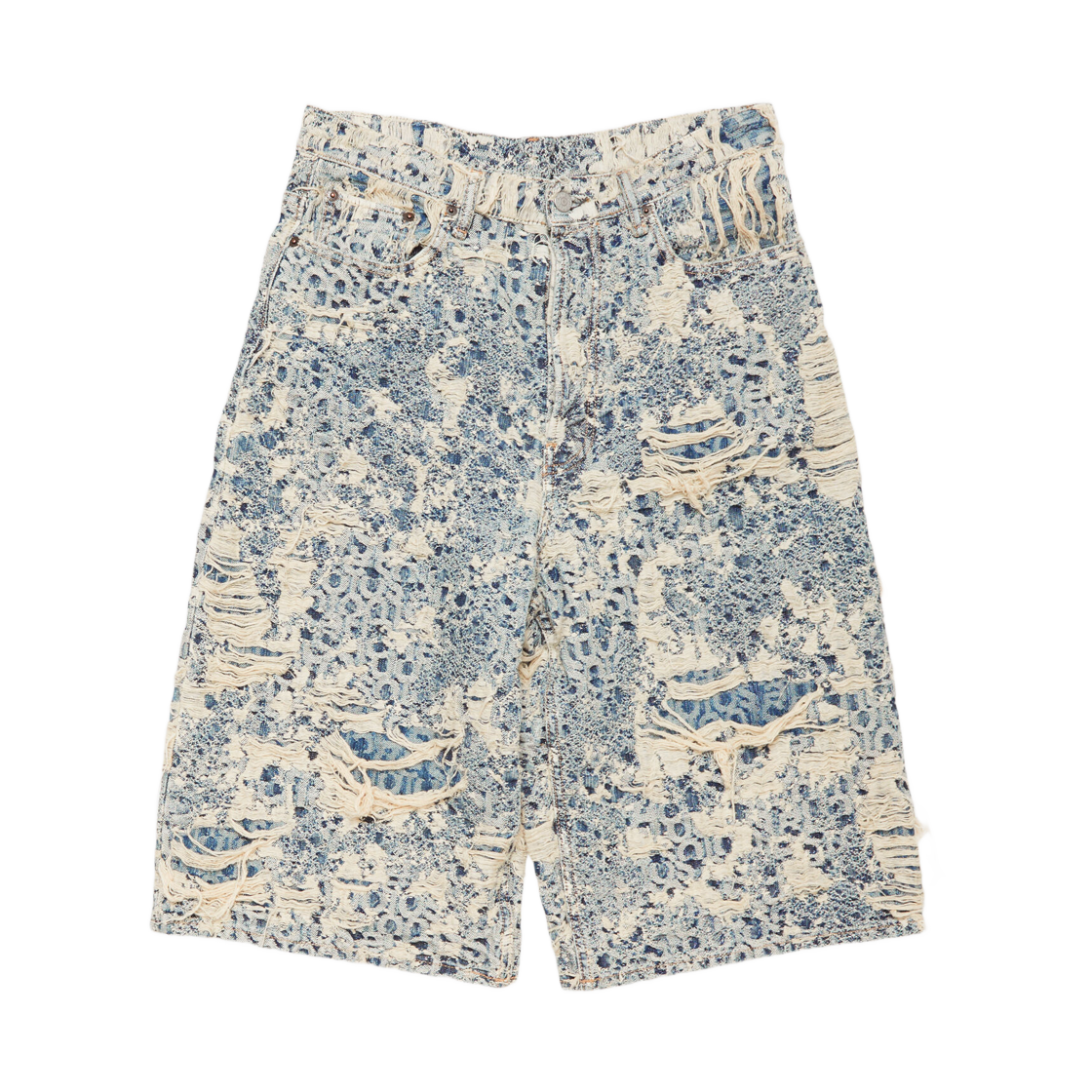 아크네 스튜디오 데님 쇼츠 루즈 핏 미드 블루(Acne Studios Denim Shorts Loose Fit Mid Blue) - 1