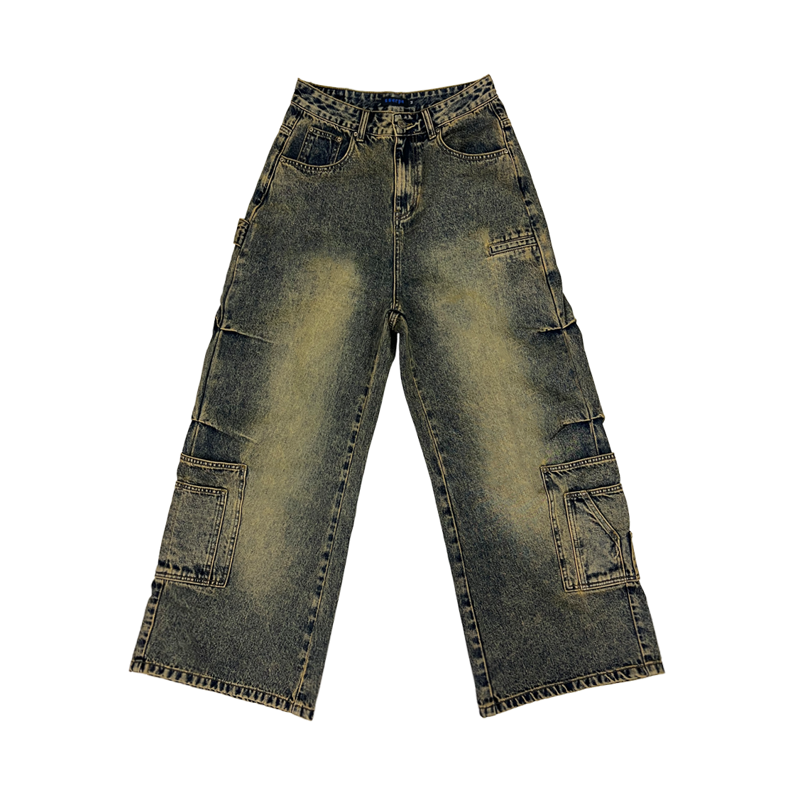 SSERPE25SSPT02-2 SSERPE Multi Pocket Carpenter Wide Denim Pants Desert Blue