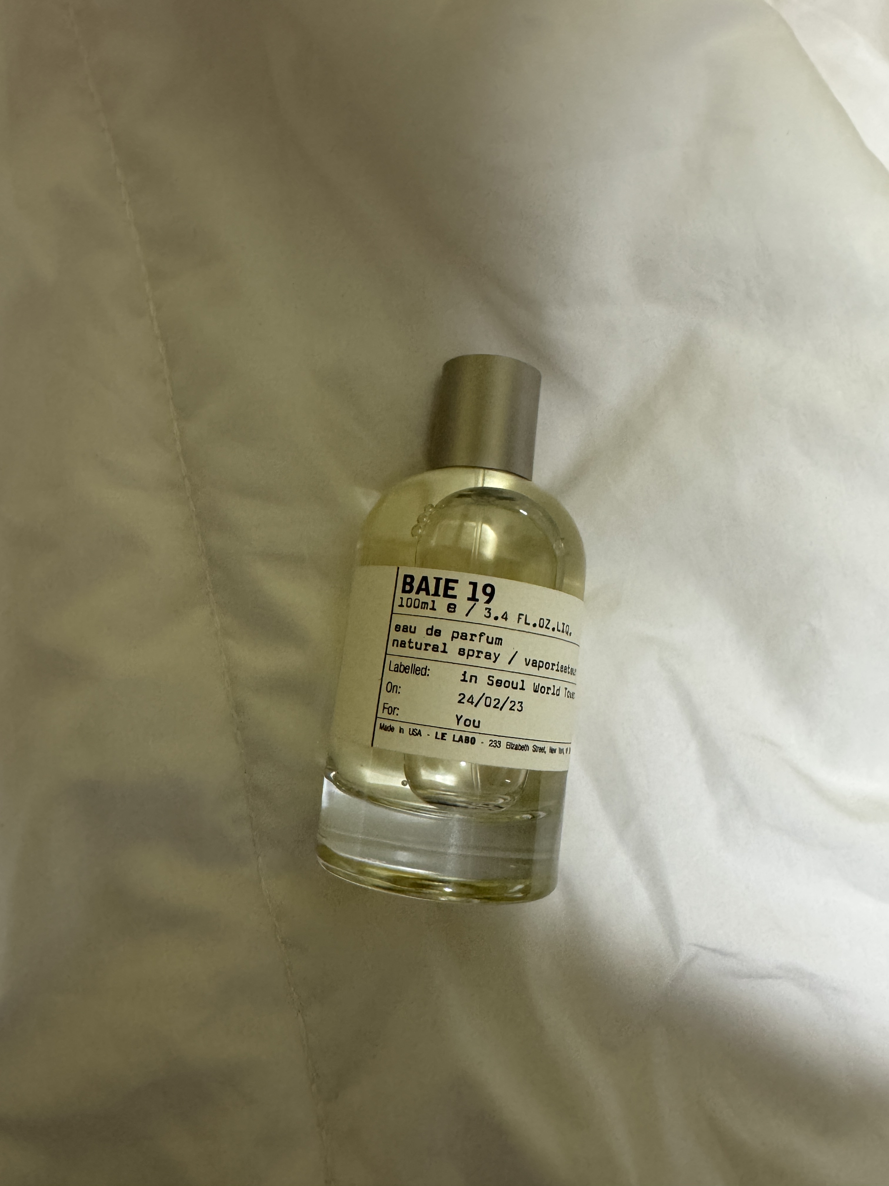 Le Labo Baie 19 Eau De Parfum 100ml 착용 스타일
