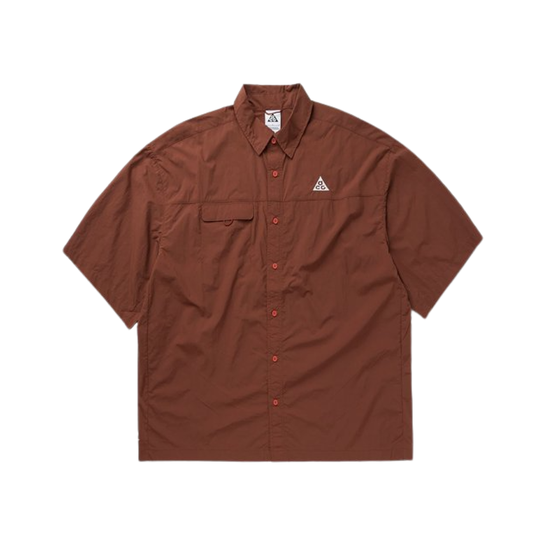 나이키 ACG 오브 위버 UV 리펠 숏슬리브 셔츠 시나몬 피칸테 레드 - US/EU(Nike ACG Orb Weaver UV Repel Short Sleeve Shirt Cinnamon Picante Red - US/EU) - 1