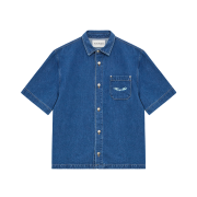 THIS IS FINE x FUNFLEX Denim Overshirts Blue