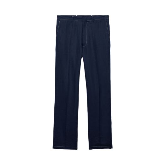 UPA669-11T7-F0SVF Prada Linen Pants Blue
