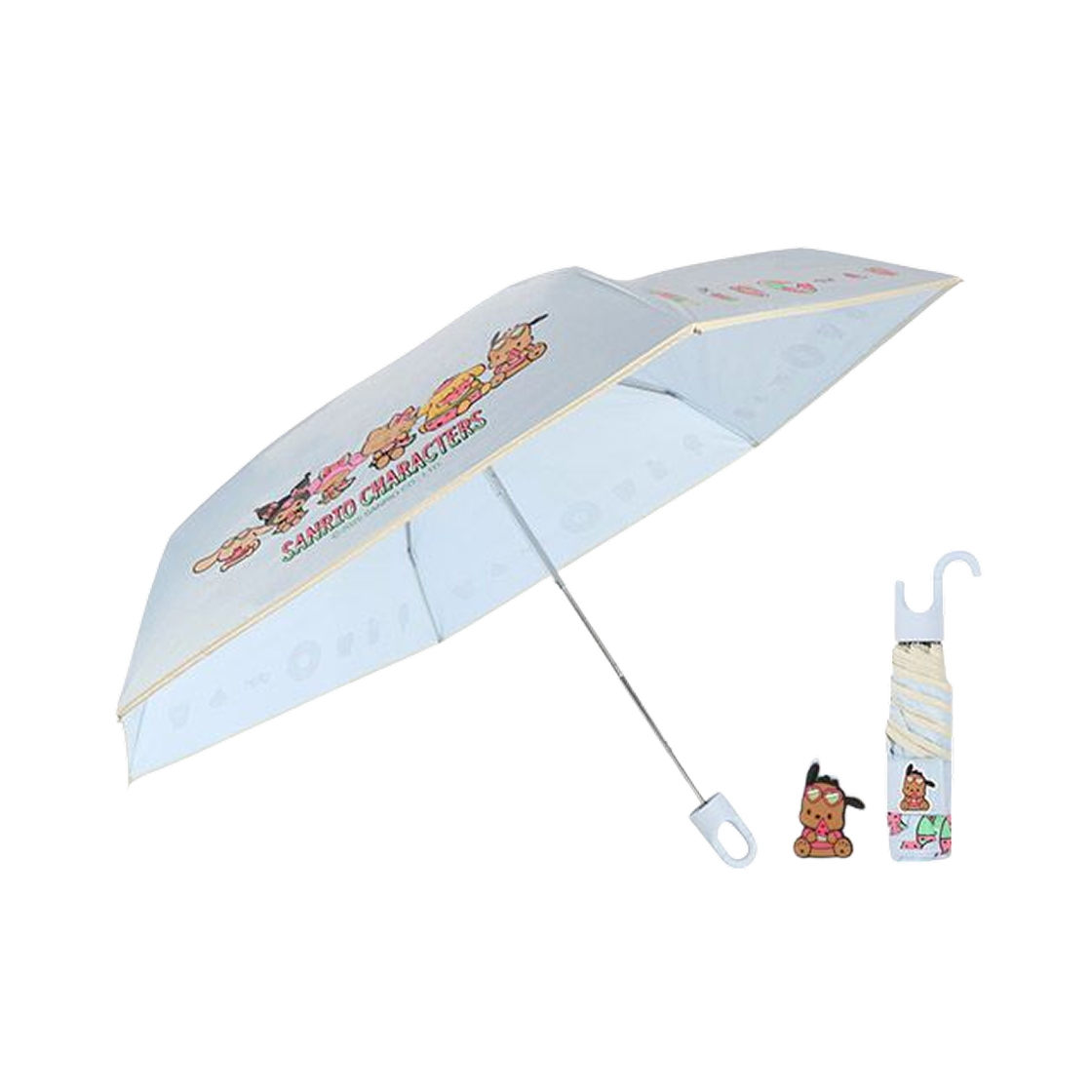 산리오 x 올리브영 초경량 UV 차단 양우산 스카이 블루(Sanrio x Olive Young Ultra Lightweight UV Protection Sun and Rain Umbrella Sky Blue)