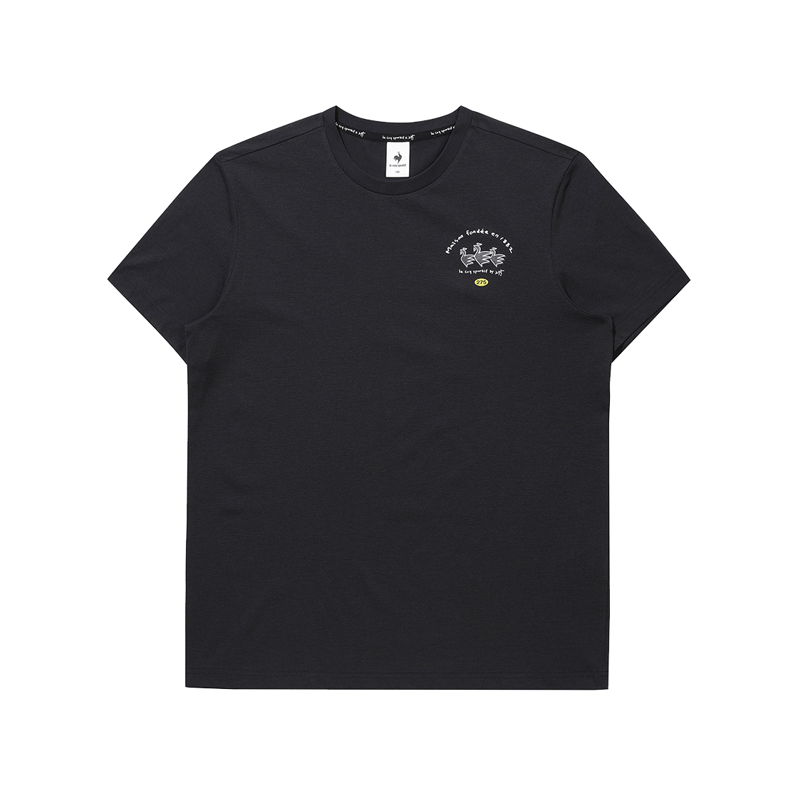 르꼬끄 스포르티브 르꼬끄X275C 유니 루스터 반팔티 - 블랙(QQ323XRS71)(le coq sportif LCS x 275c Collaboration Unisex small graphic t-shirts Black) - 1