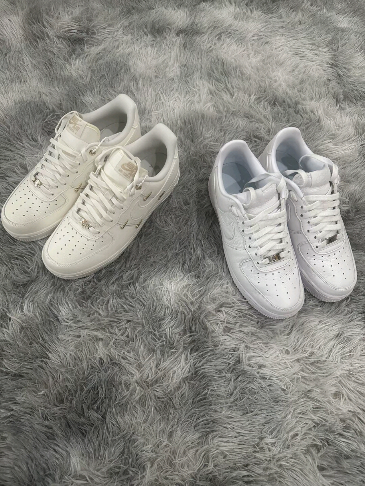 (W) Nike Air Force 1 Low '07 LX Sail Metallic Gold, Nike Air Force 1 '07 Low White 착용 스타일