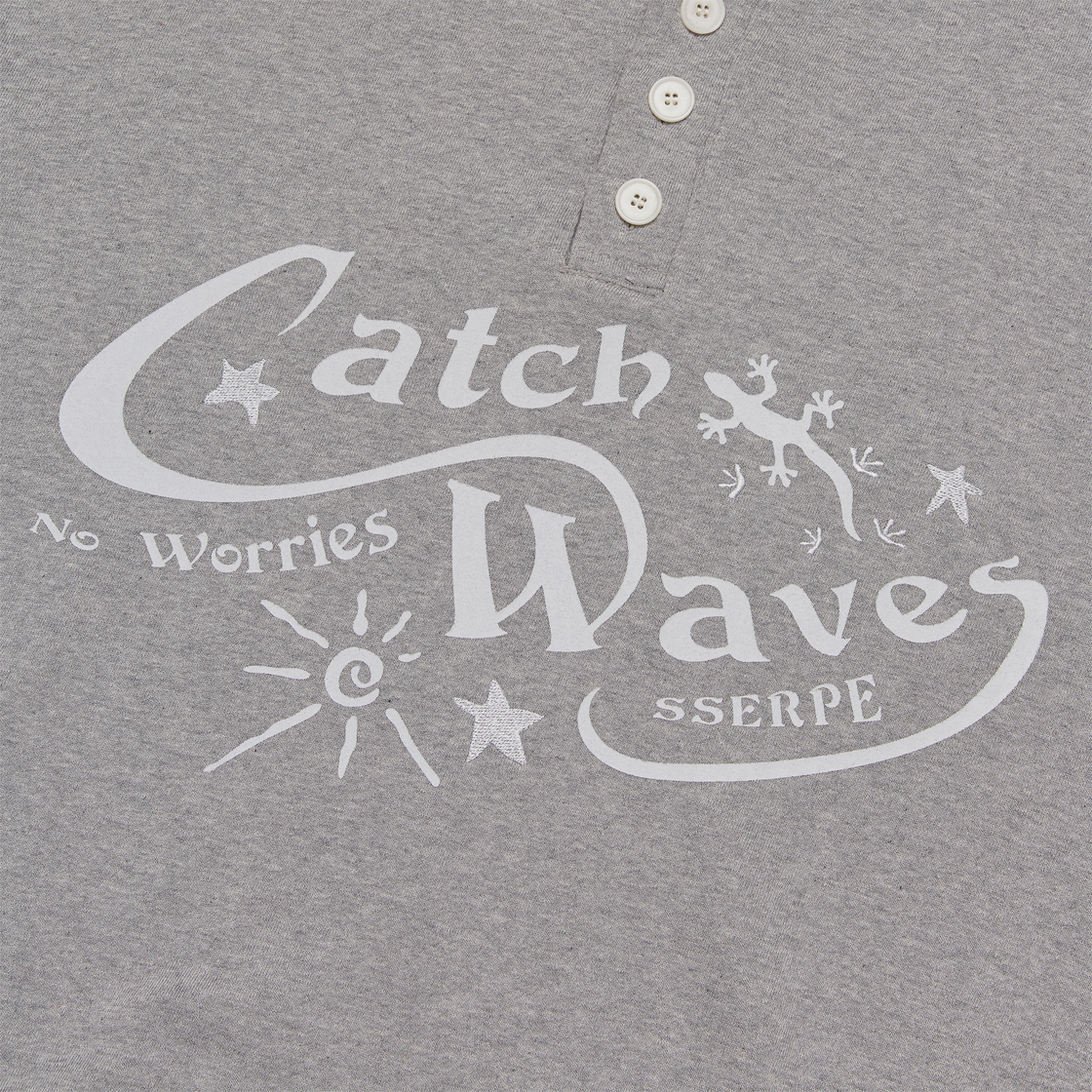 쎄르페 캐치 웨이브 헨리넥 스웨트셔츠 멜란지 그레이(SSERPE Catch Waves Henly Neck Sweatshirts Melange Grey) - 4