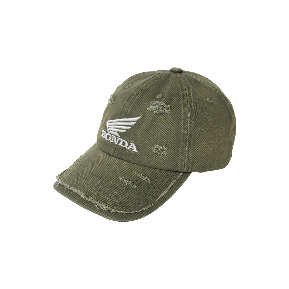HEF2CA305AOL Honda Destroyed Washed Cap Olive
