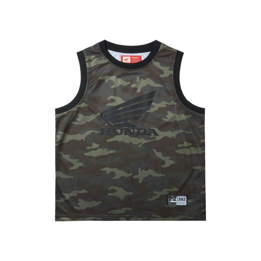 HFM1VT302AGN Honda Original Wing logo Mesh Sleeveless Camo Green