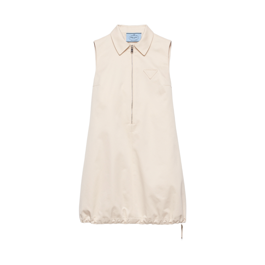 (W) 프라다 치노 미니 드레스 내츄럴((W) Prada Chino Mini-Dress Natural) - 1