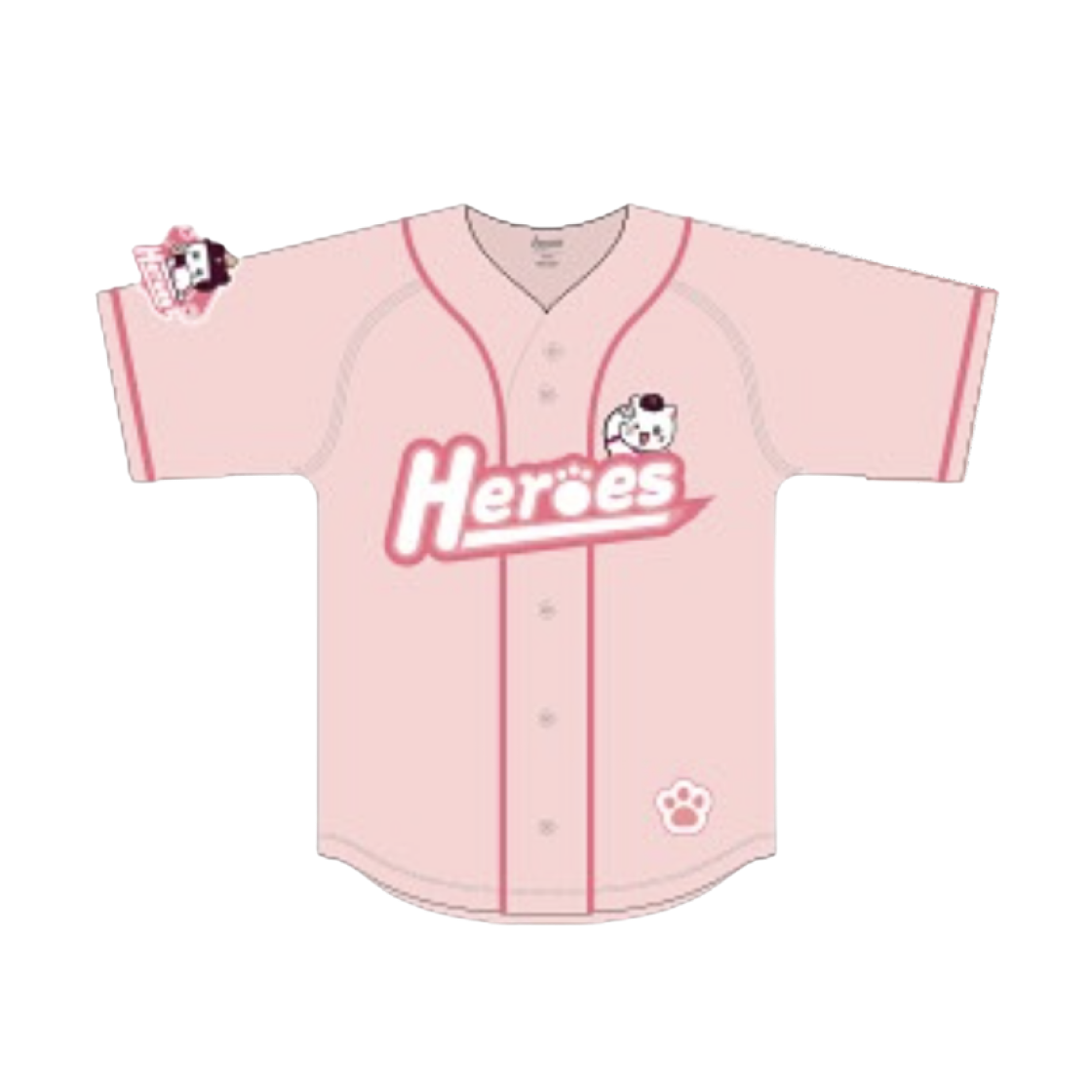 키움 히어로즈 x 춘배와 친구들 유니폼 핑크 (논 마킹 버전)(Kiwoom Heroes x Chunbae and Friends Uniform Pink (Non Marking Ver.))