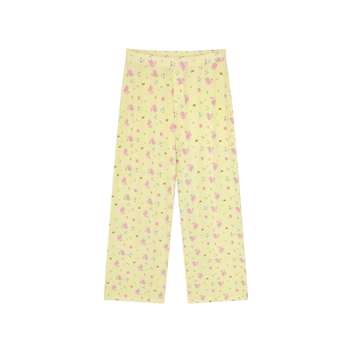 - (W) Glowny Twill Flare Pants Lime Bouquet