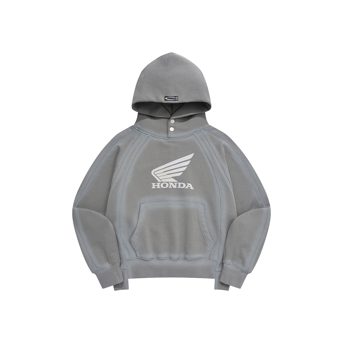 혼다 빈티지 컷오프 크롭 후디 스프레이 카키