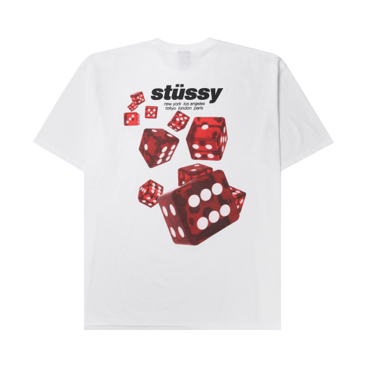 【STUSSY】Rollers T-Shirt White - 25SS Stussy Rollers Tee 