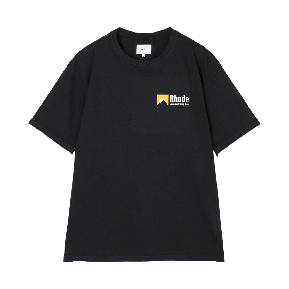 루드 인터내셔널 레이싱 로고 티 빈티지 블랙 - 25FW(Rhude International Racing Logo Tee Vintage Black - 25FW)