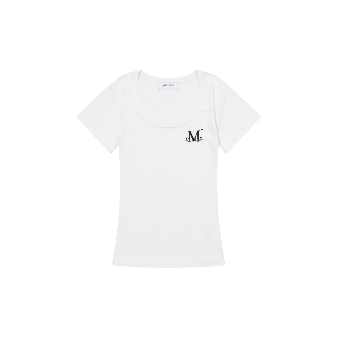 무센트 페링 미디 라운드넥 반팔티 화이트(MUCENT Ferring Midi Round Neck Half T White) - 1