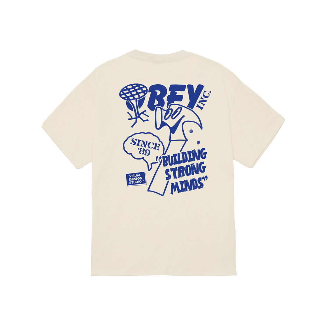165264058 Obey Building Strong Minds Classic T-Shirt Cream