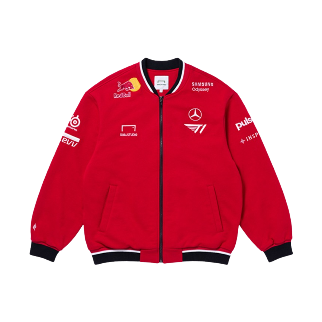 티원 2025 2nd 발로란트 유니폼 자켓 레드 (논 마킹 버전)(T1 2025 VALORANT 2nd Uniform Jacket Red (Non Marking Ver.))